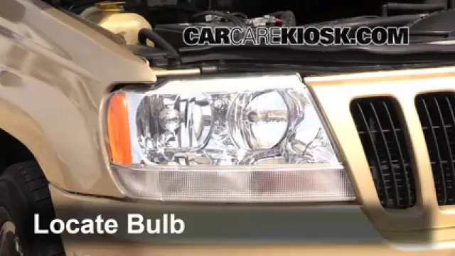 1999 Jeep Grand Cherokee Limited 4.0L 6 Cyl. Luces Luz de carretera (reemplazar foco) 